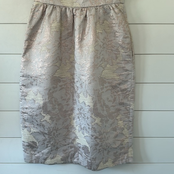 SUNO Size 6 Cocktail Brocade Dress Metallic Cotton - Picture 10 of 15